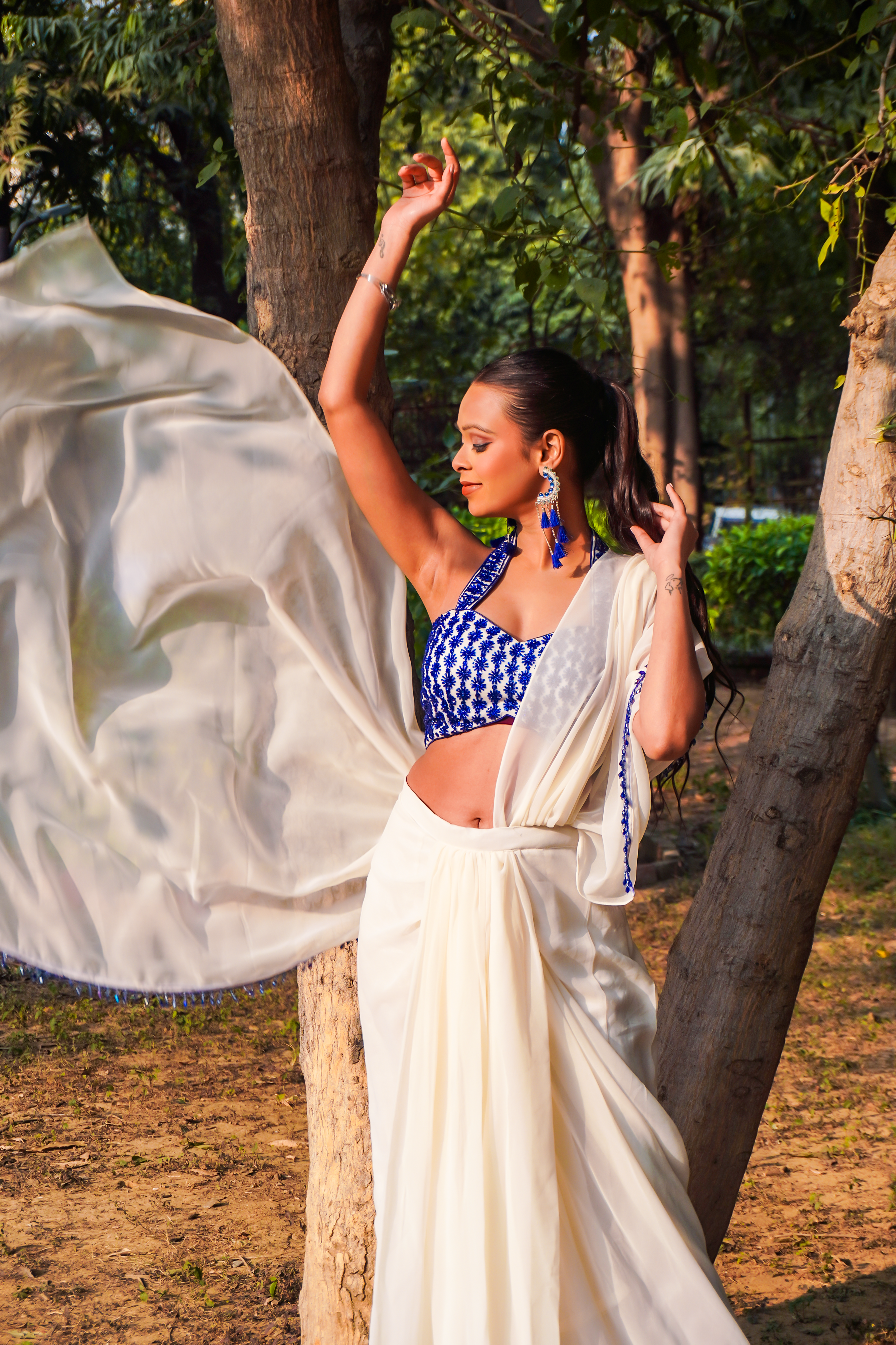 Sufaid Khwab Saree