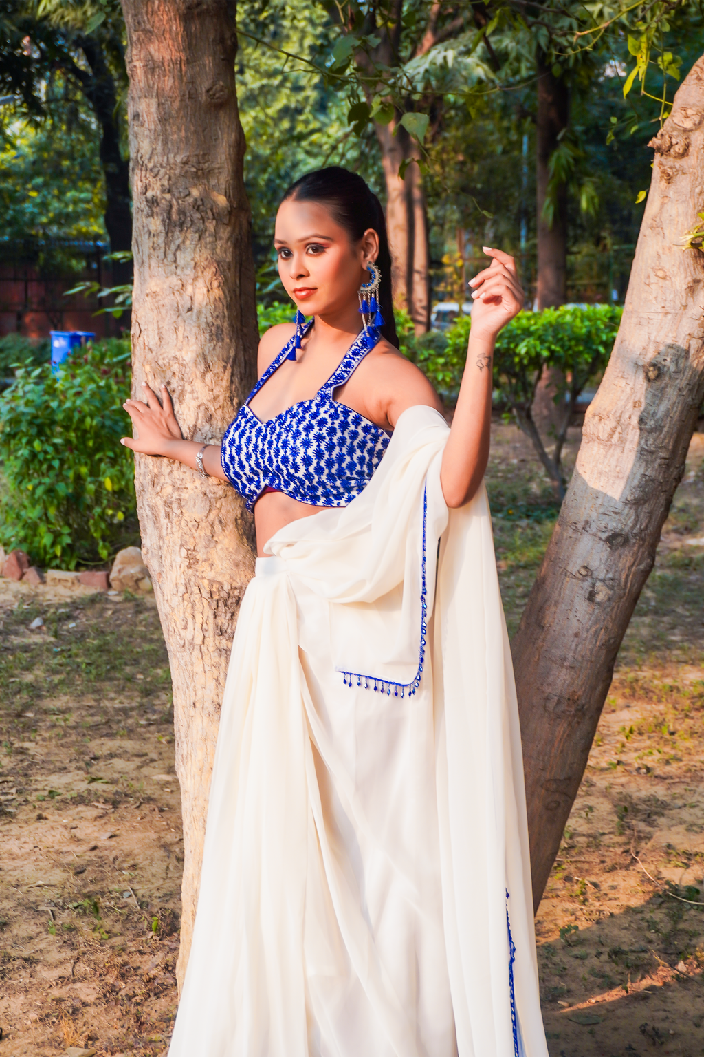 Sufaid Khwab Saree