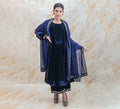 Neeli Makhmal Anarkali