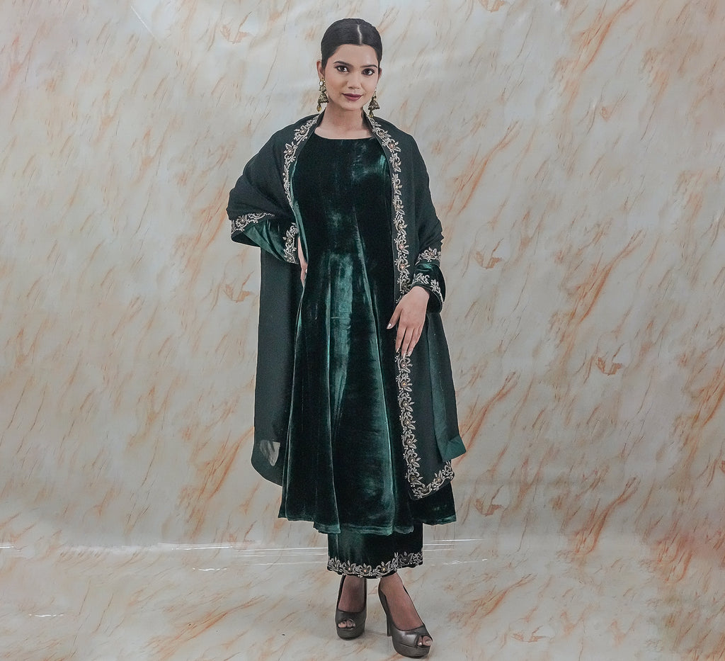 Sabz Makhmal Anarkali