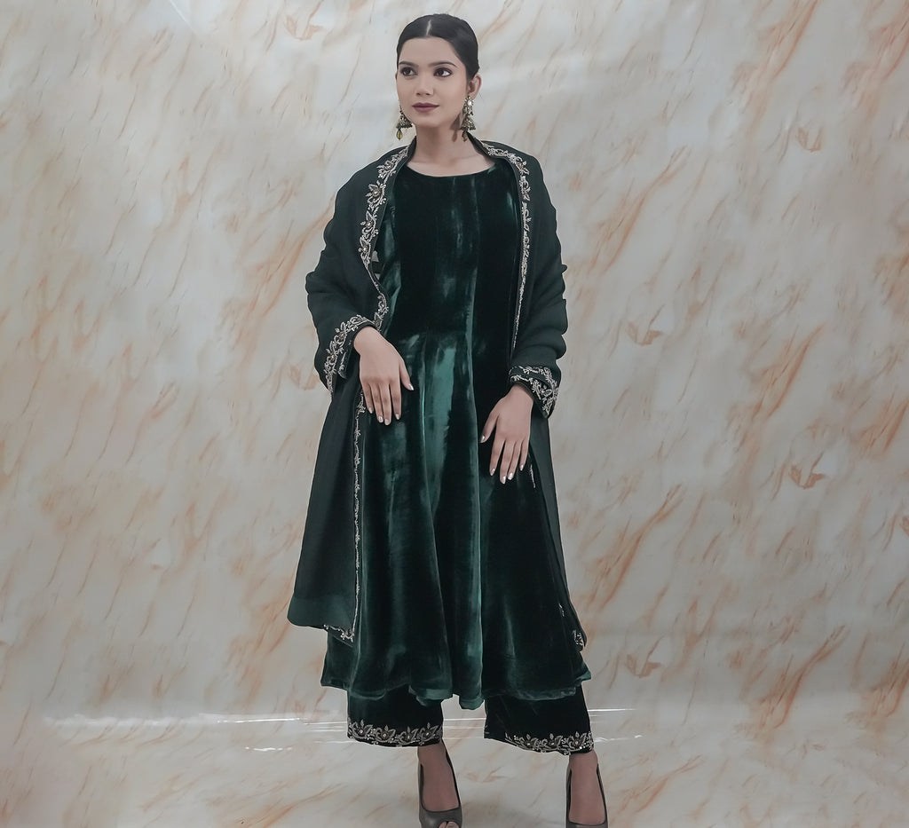 Sabz Makhmal Anarkali