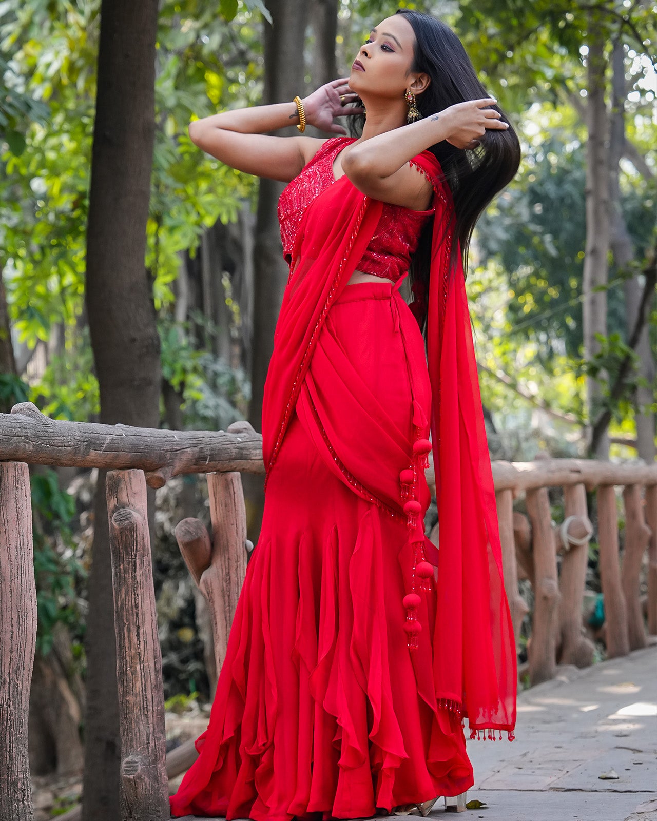 Surkh Saree