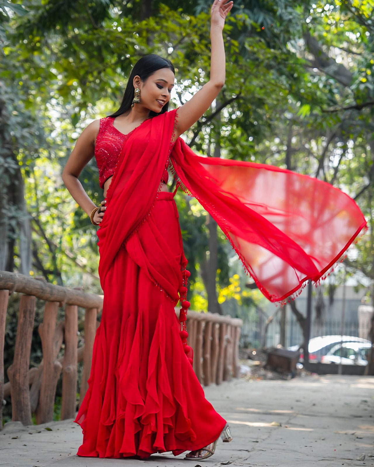 Surkh Saree