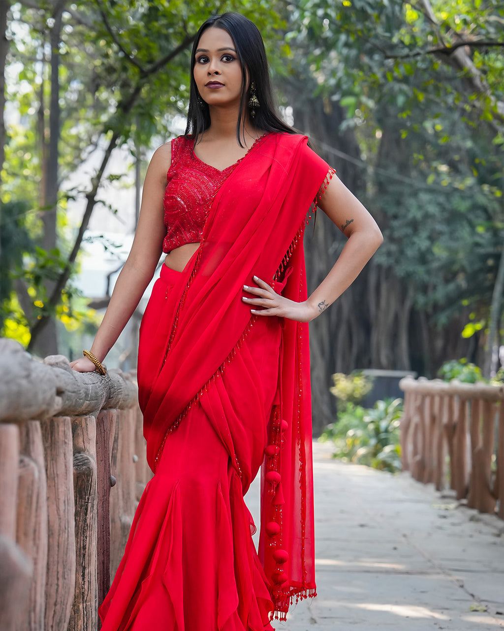 Surkh Saree